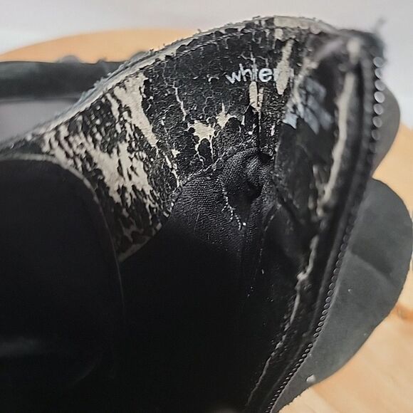 White Mountain Shoes Women's Suede Leather Boot Black Size 7M Booties - Picture 8 of 10